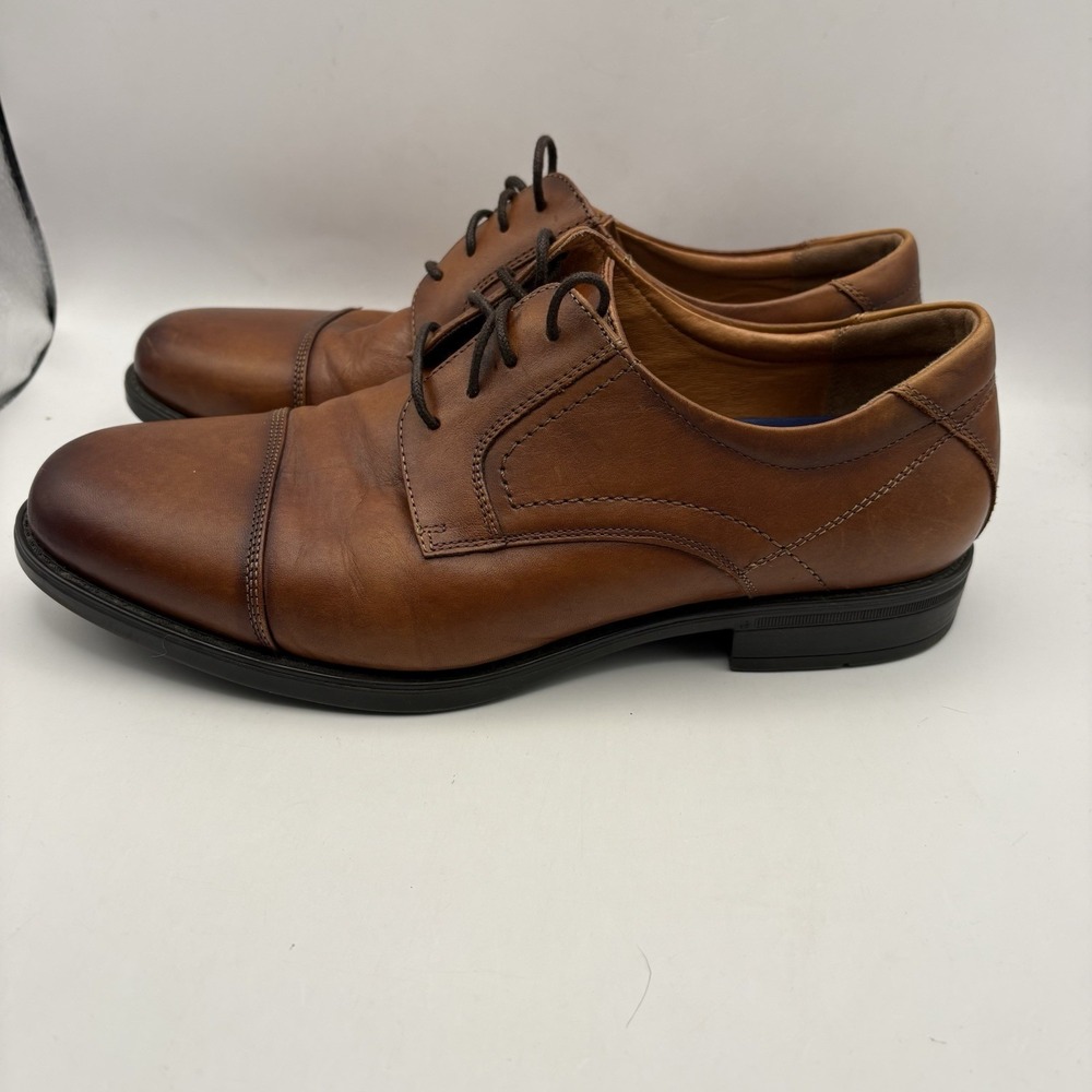 Florsheim Oxford Shoes Men Sz 9.5EEE Brown Cap Toe Leather Comfortech 11821-221